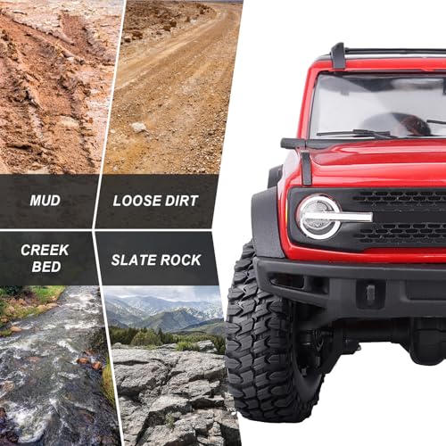 HobbyPark 1.0 Beadlock Wheels for TRX4M AX24 SCX24 FCX24 Enduro24 1/18 1/24 RC Crawler Car (Style C with Tires) - style: Style C with Tires