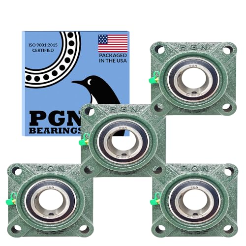 PGN UCF206-20 (4 Pack) Square Flange Bearing 1-1/4" Bore - size: 4, style: UCF206-20