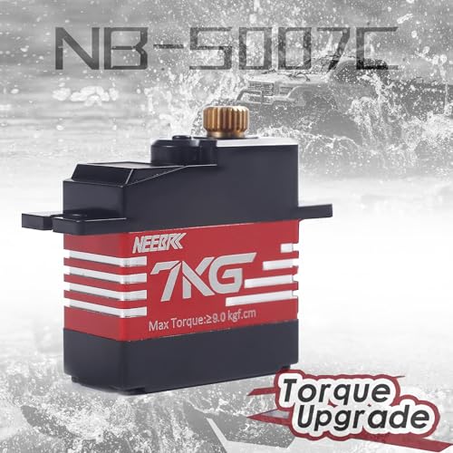 21G 7KG Digital Servo,Mini Servo Motor,Micro Servo High Torque Full Metal Gear RC Servo with 25T Servo Arm for 1/14 1/16 RC Car Robot Helicopte Boat Airplane Fixed-Wing