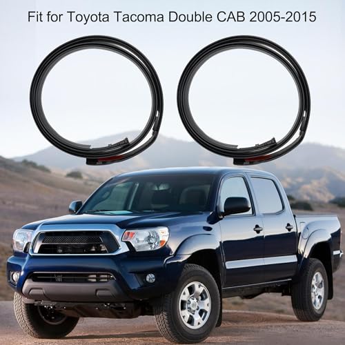 Pair Roof Molding Trim Kit Fits for Toyota Tacoma Double CAB 2005-2015 | Left & Right Side Roof Drip Molding Weather Stripping Replace 75551-04062 75551-04061 75551-04060 75551-04063 75552-04063 - color: 75551-04062
