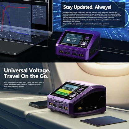 GoolRC Q200neo AC/DC Multi-Function Smart Charger, Lipo Battery Charger | Balance Charger Discharger, AC 200W DC 400W 10A for 1-6S LiPo/Life/LiIon/LiHV, 2-15S NiMH/NiCd, 3S/6S/12S Pb Batteries