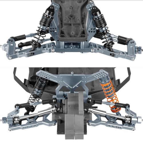 Aluminum Front Rear Suspension A Arms & Caster Block&Steering Blocks&Rear Stub Axle Carriers Upgrades Parts for 1/10 Slash VXL 2WD/Slash 2WD,(Only for Slash) Titanium - color: Titanium( for 1/10 Slash )