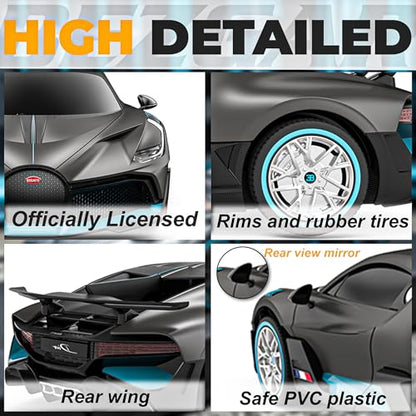 BEZGAR 1:24 Bugatti Remote Control Car Licensed Bugatti Divo Toy Car | Official Bugatti Replica, 2.4GHz Interference-Free Control, Ideal Toy for Boys 6-8, 8-12 & Adults, Hobby Collectible Model - color: Bugatti-1:24 Bugatti Divo