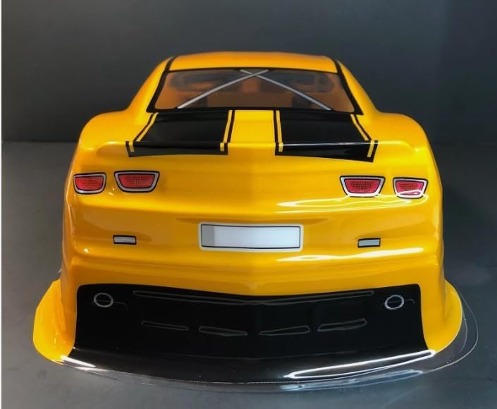 Preprinted PVC Body Shell for 1/10 On Road Racing Drift Car, No Cut, 1:10 Scale (Chevrolet Camaro, Yellow) - style: Chevrolet Camaro, Yellow