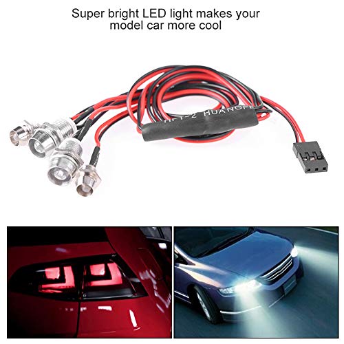 RC Car LED Light, DIY 4 LED Headlight Taillight Light Kit Flashing Light Lamp RC Upgrade Parts Accessories for RC Car Truck