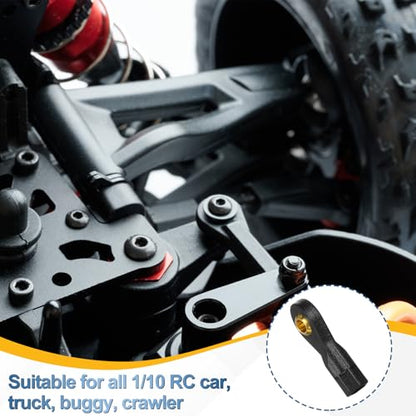 MECCANIXITY M3xL24mm RC Plastic Tied Rod Ends Link Ball Joint Head Kit Ball Head Link Joints Steering Linkage Upgrade Accessories for RC Crawler Car Pack of 11, Black - size: M3xL24mm