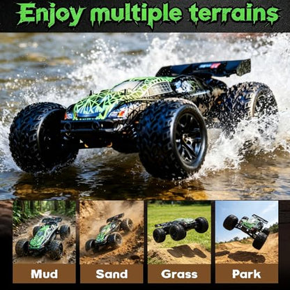 JLBRACINGRC 1/10 Brushless Fast RC Cars for Adults,4WD Monster Truck，Max 50+mph High Speed RC Truck,All Terrain RC Truggy Waterproof Off Road Remote Control Car（No Battery）