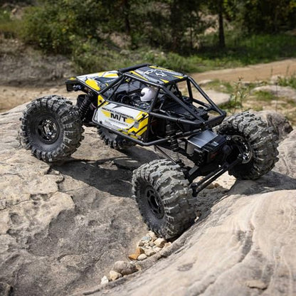 Axial RC Truck UTB18 Capra 4WS 1/18th 4x4 RTR (Comes with Everything Needed to Run), Yellow, AXI-1750T2 - color: Yellow