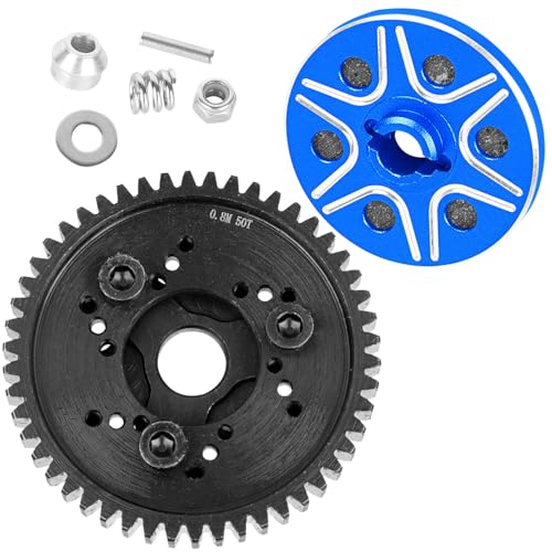 RC 50T Spur Gears 0.8Mod Upgrades Part for 1/10 Slash 2WD (VXL)/Rustler 2WD (VXL)/Stampede 2WD (VXL)/Bandit 2WD (VXL),RC Steel Metal Extra-Heavy Slip limiting Clutch,Navy Blue - color: Navy Blue - (50t)