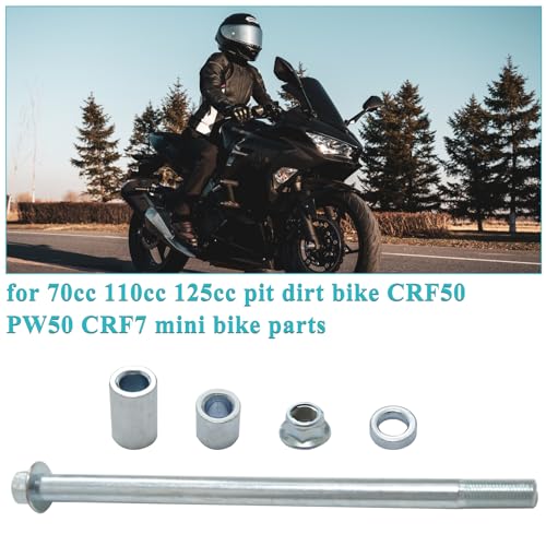 12mm 210mm Front Rear Axle for Pit Dirt Bike Quad ATV Mini Bike Parts 50cc 110cc with Bushing 5mm 20mm 30mm