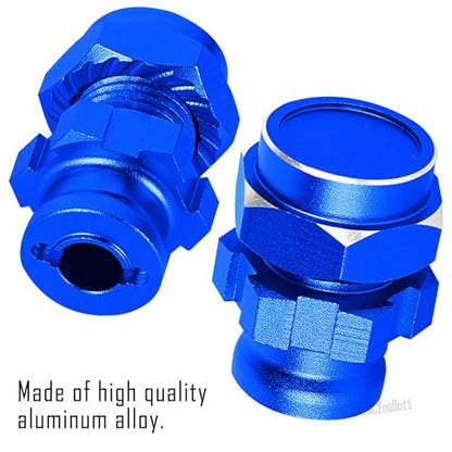 RC Upgrades Part Aluminum 17mm/12mm Wheel Hex/Nuts/Wheel Wrench for 1/8 Jato 4X4,1/10 Rustler/Slash/Stampede/Hoss 4X4 4WD VXL,Hex Hub Adapters Hops Up,Navy Blue(#9069#9086) - color: Navy Blue-(for 1/10）