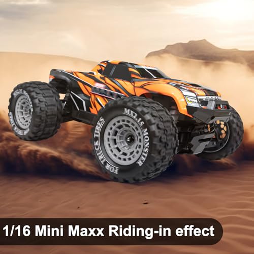 LRFHL 12mm Hex RC Wheel Tires 4PCS | for 1/16 Traxxas Mini Maxx 107154-1 Mini XRT VXL 108076-1 E-Revo Mini XRT MJX 16207 16210 HSP 94186 LOSI 1/18 Mini LMT - color: Black Tires+ Grey Wheel-4