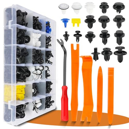 OTUAYAUTO 390Pcs Car Rivets Fasteners Kit, 18 Most Popular Sizes Clips | Replacement for Subaru Forester BRZ Impreza Toyota, Body & Interior Retainer Clips, Auto Push Pin Rivets OEM 909140059 - size: 390Pcs 18 Sizes Clips with 5 Removers for Subaru