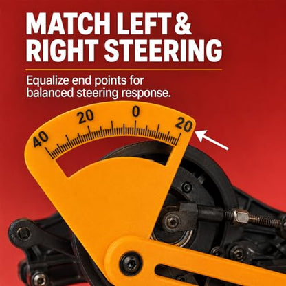 1/12 RC Mini Setup Station, Steering Throw and Toe Alignment Gauge Kit with Camber Check Cube, Tire Clearance Tool and Storage Case for RC Racing Cars (Yellow) - color: Yellow