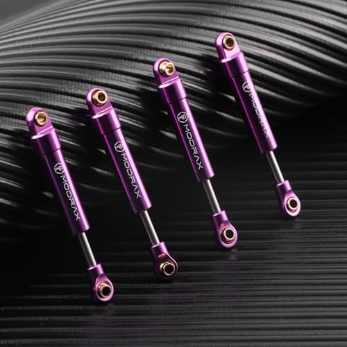 52mm Ultra-Thin Shock Adjustable Inner Spring for TRX4M, Purple | CNC Aluminum Dampers, Multi Mode Adjustment, Low Friction Damping Shaft - color: Purple