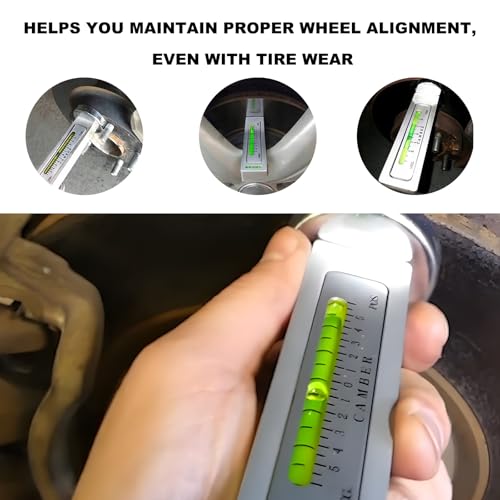 Adjustable Magnetic Gauge Tool, Auto Wheel Camber Castor Strut Alignment Pillar, Universal Alignment Gauge Tools Tire Repair Tool for Most SUV Truck RV, Car Accessories