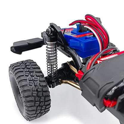 RC Shocks 56mm Adjustable Long Shock Absorber Damper for 1/18 TRX4M Crawler Car(Black) - color: Black