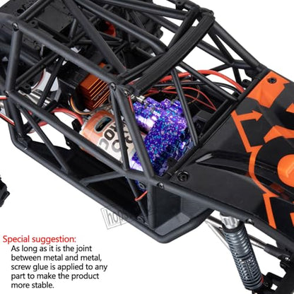 RC Gearbox Upgrades Part for 1/10 Axia 1 SCX10-AXI03004 Capra 1.9 UTB RC Crawler Car,Aluminum Gearbox Complete Transmission Case w/Spur Gear,Colour - color: Colour(hops Up)