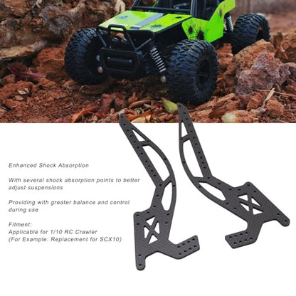 RC Crawler Wheelbase Chassis Kit, 110/ RC Crawler Carbon Frame, Strength Chassis Girder Rails with Shock Absorption, Replacement for, Aluminum Alloy Construction