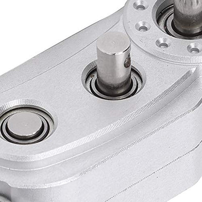 1/10 RC Transfer Case Replacement, Metal Chassis Frame Accessory, CNC Machined Aluminum Alloy Gearbox for 313mm Wheelbase Crawler Car, High Performance Upgrade Part with Anodized S (Silver) - color: Silver