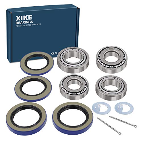 XiKe 2 Set Fits 6,000-7,000 lb Axles Trailer Wheel Hub Kit | Include 25580/25520 ＆ 14125A/14276 Bearings, 21333TB, 22333TB /10-10, 10-36 Seal and Cotter Pin. - size: 25580/20 ＆ 14125A/76 + Seal ID 2.125'' ＆ 2.250'', style: Pack 2 Set