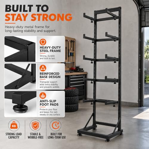 Upgraded RC Car Display Stand Compatible with TRX4, TRX4M, SCX10, FCX18 and Ascent-18, SCX24 RC Crawler Trucks, Adjustable Multilayer Storage Rack Shel for 1/8 1/10 1/12 1/18 1/24 Scale Model Cars