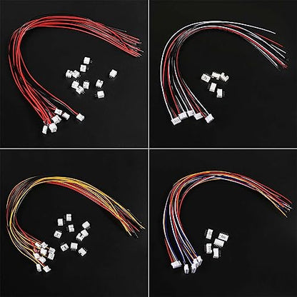 30 Pairs for JST PH 2.0 Connector Kit, 2/3/4/5 Pin Wire to Board Housing Male and Female Plug Adapter 30cm 26AWG with Socket