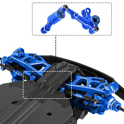 RC Upgrade Parts for Mini Slash 4X4,Mini Rally VXL Ford RS200(#108164-1#108046-1),RC Driveshafts CVD,A Arms,Caster Block Set,Steering,Turnbuckles Links,Dirt Resist Guard Cover,Navy Blue - color: Navy Blue(1set)