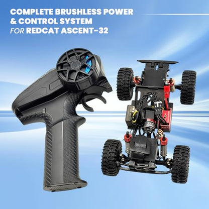 Furitek NanoModo 2026 Control System (ESC + Brushless Motor + Servo Controller + Gripor V2 TX/RX)) for REDCAT ASCENT-32 - Remote Control Car, RC Crawler Electronics Combo Upgrades (FUR-2742)