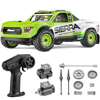 UDIRC 1203PRO 1/12 RC Short Course Truck, 50MPH 3S Brushless Fast RC Car with Gyro and Center Diff for Adults, 4WD All Terrain Desert Truck RTR, 4-Color LED Light System
