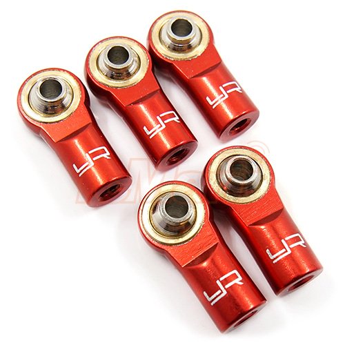 Yeah Racing Aluminum M3 Rod Ends (5pcs) Red #YA-0550RD