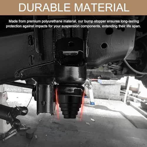 2PCS Suspension Bump Stop, 9.9101G Door Anti-collision Rubber Pads, Rear Leaf Spring Bumper, Universal Rear Bump Stops Kit Accessories Replacement for Most Cars, Trucks and Off-Road Vehicles