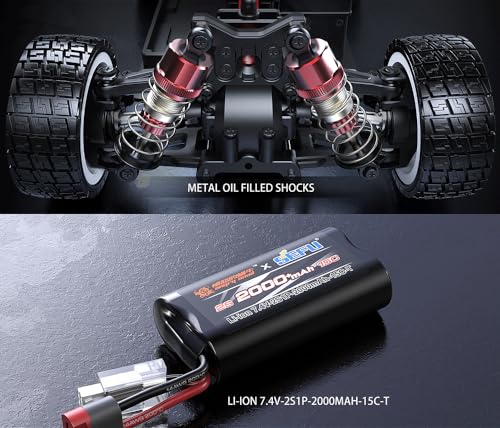 MJX 14303 Brushless RC Drift Truck,1/14 2.4G RTR Remote Control Car for Adult,4WD Off-Road Racing Car,42KM/H High Speed All-Road Electric Hobby Toy Truck