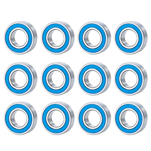 12PCS Bearing Kit for Tamiya Frog Super Blackfoot & Stadium Blitzer | Steel Rubber Seal Ball Bearings Upgrade Accessories