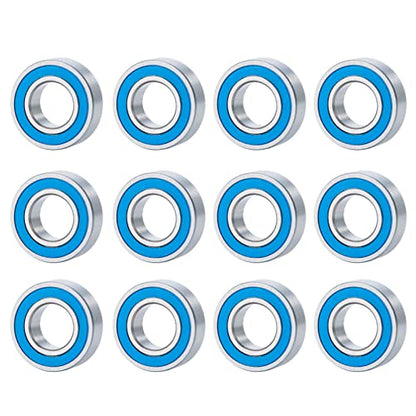 12PCS Bearing Kit for Tamiya Frog Super Blackfoot & Stadium Blitzer | Steel Rubber Seal Ball Bearings Upgrade Accessories
