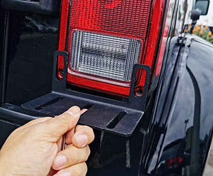 iJDMTOY Below Taillamp Mount Mini SR LED Light Bar Kit Compatible with Jeep 2007-17 Wrangler JK, Includes 30W LED Lightbar, Tail Light Moun Brackets & On/Off Switch Wiring Kit