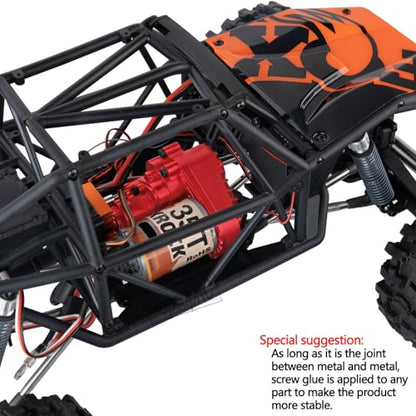 RC Gearbox Upgrades Part for 1/10 Axia 1 SCX10-AXI03004 Capra 1.9 UTB RC Crawler Car,Aluminum Gearbox Complete Transmission Case w/Spur Gear,Red - color: Red(hops Up)