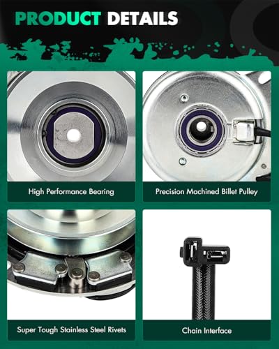 SCITOO PTO Clutch Fits for Bad Boy Mowers CZT Commercial Series | |for Bad Boy Mowers Outlaw XP Series |for Bad Boy Mowers Pup 4800 5000 5200 6000 7200 - style: 5218-220