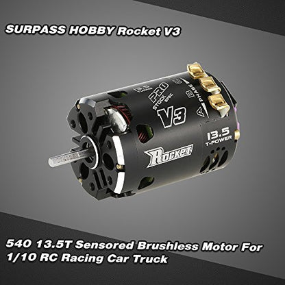 GoolRC Surpass Hobby Rocket V3 540 13.5T Sensored Brushless Motor 3200KV for 1/10 RC Racing Car Truck