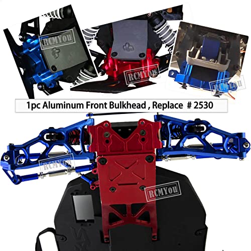 Upgrades Part for 1/10 Slash 2WD,Aluminum Front Rear Suspension Arm,Shock Tower,Caster Block,Steering Blocks,Rear Stub Axle Carriers,Steering Block,Front Bulkhead Upgrades Set,Navy Blue - color: Navy Blue for Upgrades