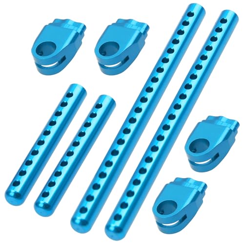 ShareGoo Metal RC Body Post Mounts Front Rear Body Holder Kit Compatible with Tamiya TT02 TT-02 1/10 RC Upgrade Parts (Blue) - color: Blue