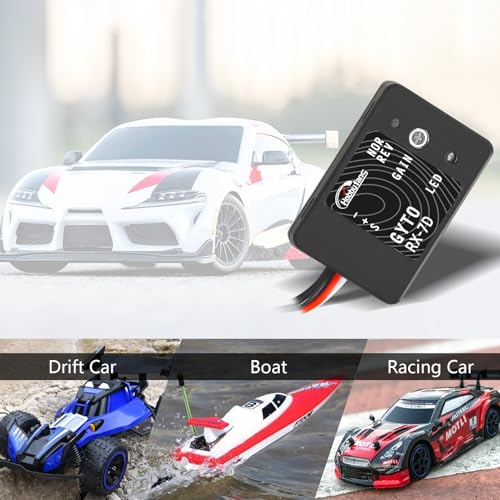 Mini Gyro Module RC Car Gyro Stabilizer Automatic Stability Control Gyro Sensitivity Adjustable for RC Crawlers Cars and Boats