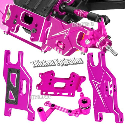 RC Upgrades Part for 1/10 Slash 2WD (VXL),A-Arm,Shock Absorber,Drive Shaft,Caster Block,Steering Blocks,Stub Axle Carriers,Steering Bellcranks,Links,Shock Tower,Front Bulkhead,Pink - color: Pink - (Upgrades)