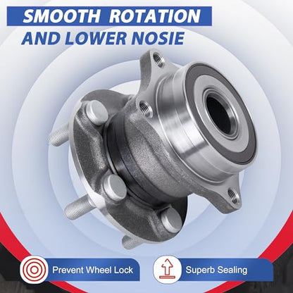 512401 Rear Wheel Bearing Hub Assembly ABS 5 Lugs 1 Pack | Fits 2010-2014 Subaru Legacy Outback, 2013-2016 Scion FR-S, 2017 Toyota 86, Rear Replacement Wheel Hub Bearing Assembly - size: 512401/1PC
