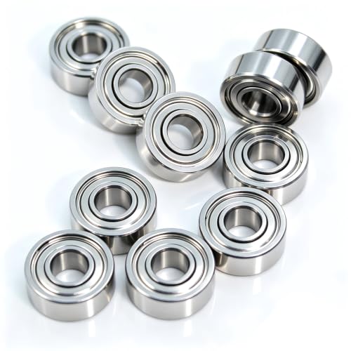 10 PCS MR63-ZZ Deep Groove Ball Bearings - 3x6x2.5mm Double Shielded Micro Bearings for 3D Printers, Electric Motors, RC Models & Small Appliances