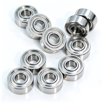 10 PCS MR63-ZZ Deep Groove Ball Bearings - 3x6x2.5mm Double Shielded Micro Bearings for 3D Printers, Electric Motors, RC Models & Small Appliances