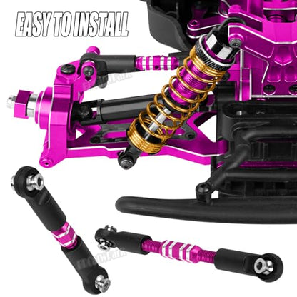 RC Upgrades Part for 1/10 Granite/Senton 3S & Mega550,Shock,A-Arm,Caster Block,Steering Blocks,Stub Axle Carriers,Links,Gearbox,Center Driveshaft Axles,Support,25T Spline,Steering,Pink - color: Pink - (Upgrades Part)