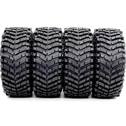 HOBBYSOUL 4pcs RC 2.2 Crawler Tires Soft Sticky 127mm/5.0inch Tall 2.2 Tires Tyres for 1/10 Axial Wraith Axial Yeti/Traxxas TRX4 AMG 6x6 / redcat Everest 10