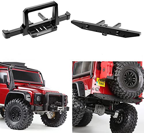 CNC Alum Front & Rear Winch Bumper Set Black For TRX-4 1/10 RC Crawler (Front & Rear)