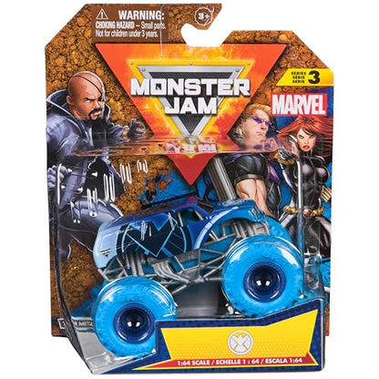 Monster Jam, Marvel Official S.H.I.E.L.D. Monster Truck, Die-Cast Vehicle, 1:64 Scale, Super Hero Kids Toys for Boys Ages 3 and up - color: Shield